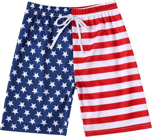 CHAIRAY 4th of July Outfit American Flag Button up Baseball Jersey Shirt Shorts 6-14 Years Kids Independence Day Clothes in Saudi Arabia