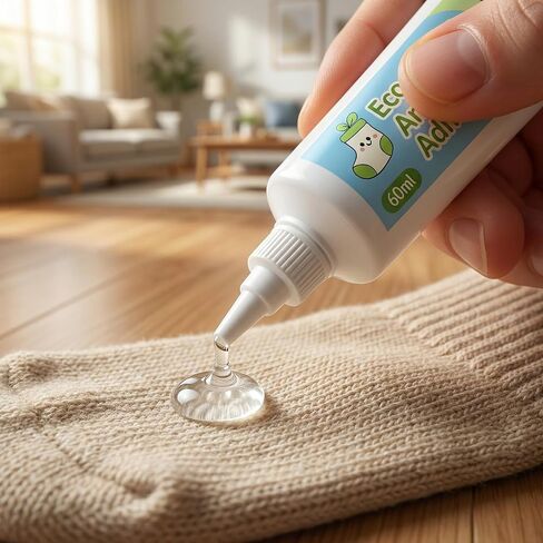 Anti-Slip Glue for Socks – 120ml Transparent Grip Liquid for Bath Mats, Rugs, Carpets, Blankets, and Slippers – Washable, Eco-Friendly, No Latex, Mess-Free with Precision Tip Applicator in Saudi Arabia