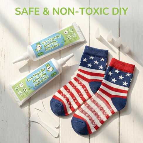 Anti-Slip Glue for Socks – 120ml Transparent Grip Liquid for Bath Mats, Rugs, Carpets, Blankets, and Slippers – Washable, Eco-Friendly, No Latex, Mess-Free with Precision Tip Applicator in Saudi Arabia