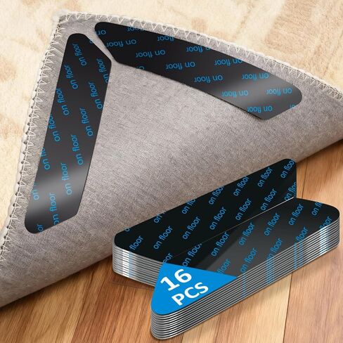 24Pcs Rug Gripper, Premium Non-Slip Carpet Tape, Reusable Rug Tape, Anti-Curling Rug Pads for Hardwood & Tile Floors in Saudi Arabia