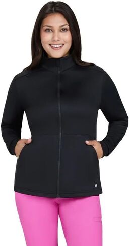 KOI Scrubs Essentials Jaqueline Women’s 3-Pocket Fleece Jacket in Kuwait