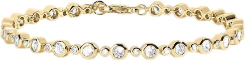 Electric Picks Trust Fund Bracelet for Women, 14k Gold Plated Logo Charm Chain Bracelet, Adjustable 6"–7.5", Stackable Statement Jewelry, Chic Gold Bracelet Gift in Saudi Arabia