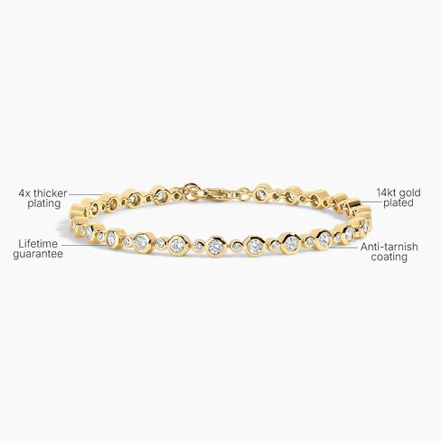 Electric Picks Trust Fund Bracelet for Women, 14k Gold Plated Logo Charm Chain Bracelet, Adjustable 6"–7.5", Stackable Statement Jewelry, Chic Gold Bracelet Gift in Saudi Arabia