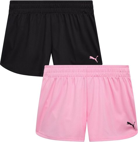 شورت رياضي للفتيات من PUMA - قطعتان من شورتات دولفين الرياضية النشطة الشبكية للجري وكرة السلة وكرة القدم والكرة الطائرة للفتيات in Kuwait