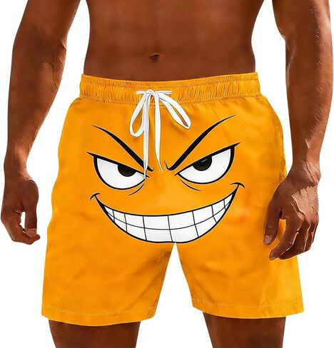 Yihaojia Funny Mens Swim Trunks Quick Dry Bathing Suit Swimming Board Shorts Stretch Bathing Suits Swim Shorts with Pockets in Saudi Arabia