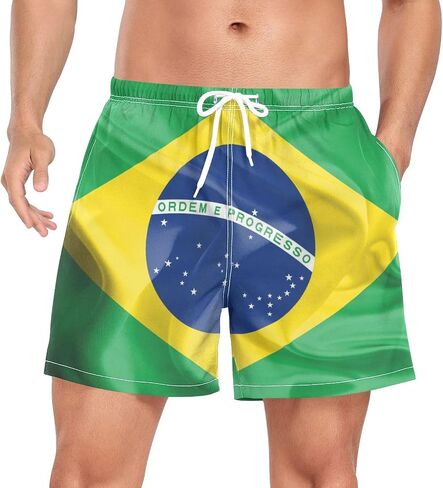 Patriot Flag Swim Trunks for Men Casual Shorts Swimwear Summer Beach Wear in Kuwait