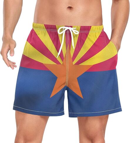 Patriot Flag Swim Trunks for Men Casual Shorts Swimwear Summer Beach Wear in Saudi Arabia