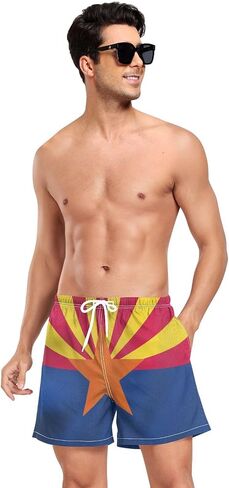 Patriot Flag Swim Trunks for Men Casual Shorts Swimwear Summer Beach Wear in Saudi Arabia