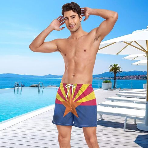 Patriot Flag Swim Trunks for Men Casual Shorts Swimwear Summer Beach Wear in Saudi Arabia