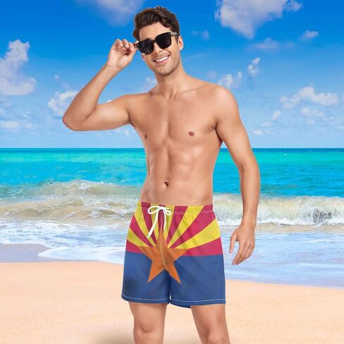 Patriot Flag Swim Trunks for Men Casual Shorts Swimwear Summer Beach Wear in Saudi Arabia