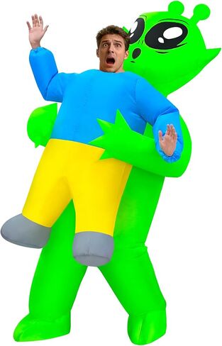 Danxilu Inflatable Alien Costume for Adults, Funny Blow Up Alien Abduction Costumes for Men Women, Halloween Suit With Holding Human for Cosplay, Comic-Con Party, Christmas, Social Media Videos in Saudi Arabia