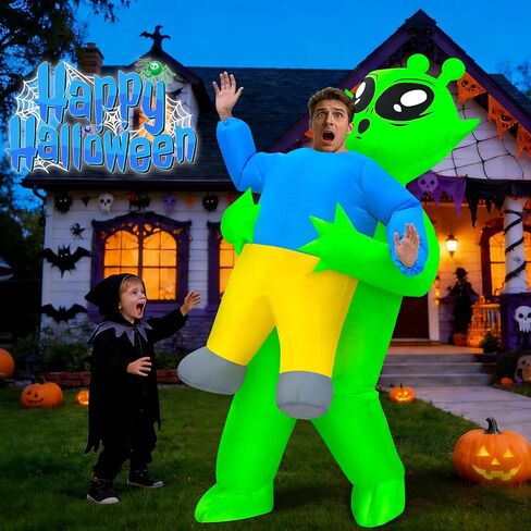 Danxilu Inflatable Alien Costume for Adults, Funny Blow Up Alien Abduction Costumes for Men Women, Halloween Suit With Holding Human for Cosplay, Comic-Con Party, Christmas, Social Media Videos in Saudi Arabia