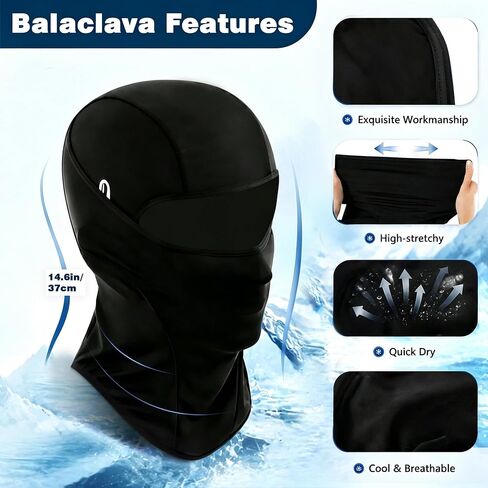 2 Pack Balaclava Face Mask Sun UV Protection Breathable Cooling Full Head Mask for Men Women Outdoor Sports in Kuwait