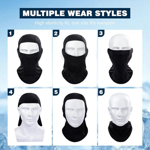 2 Pack Balaclava Face Mask Sun UV Protection Breathable Cooling Full Head Mask for Men Women Outdoor Sports in Kuwait