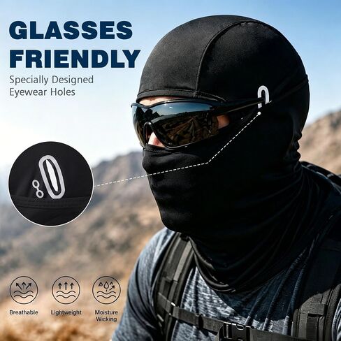 2 Pack Balaclava Face Mask Sun UV Protection Breathable Cooling Full Head Mask for Men Women Outdoor Sports in Kuwait