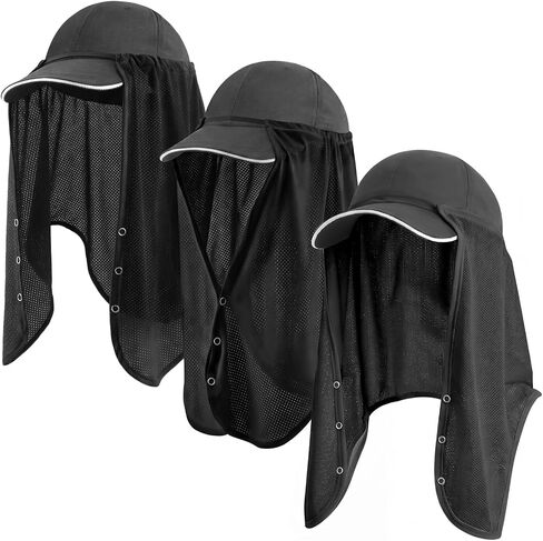 Geyoga 3 Pcs UV Sun Protection Neck Drape Adjustable Unisex 2-in-1 Multifunctional Neck Protector Cooling Breathable Outdoor in Saudi Arabia