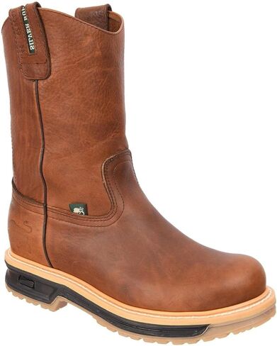 Diamond Bull 2060 Men’s Full Grain Leather Pull-On Wellington Work Boot – Soft Toe – Double Density Slip Resistant Outsole, Farming, Ranching All day Wear in Kuwait