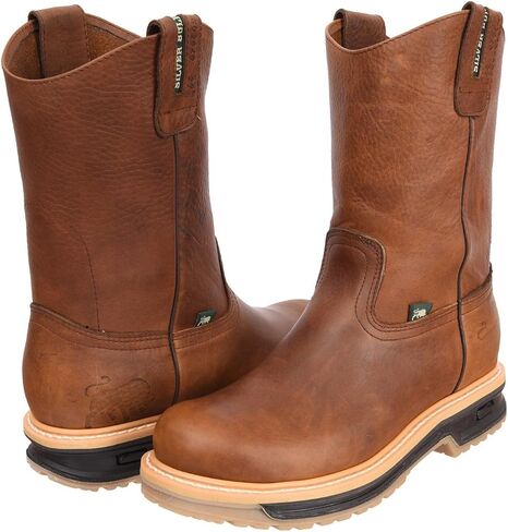 Diamond Bull 2060 Men’s Full Grain Leather Pull-On Wellington Work Boot – Soft Toe – Double Density Slip Resistant Outsole, Farming, Ranching All day Wear in Kuwait