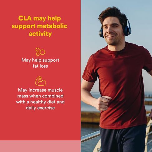 Natural Factors CLA Tonalin - Supports Healthy Metabolic Processes - Conjugated Linoleic Acid from Safflower Oil - Non-GMO & Gluten-Free - 60 Softgels (30 Servings) in Kuwait