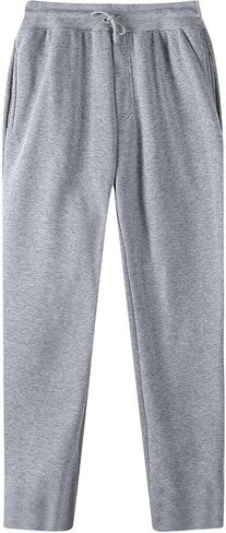 Mens Sweatpants with Pockets Drawstring Elastic Waist Straight Leg Sweat Pants Baggy Casual Athletic Workout Joggers in Saudi Arabia
