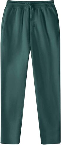 Mens Sweatpants with Pockets Drawstring Elastic Waist Straight Leg Sweat Pants Baggy Casual Athletic Workout Joggers in Saudi Arabia