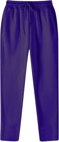 Mens Sweatpants with Pockets Drawstring Elastic Waist Straight Leg Sweat Pants Baggy Casual Athletic Workout Joggers in Saudi Arabia