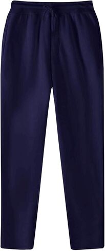 Mens Sweatpants with Pockets Drawstring Elastic Waist Straight Leg Sweat Pants Baggy Casual Athletic Workout Joggers in Saudi Arabia