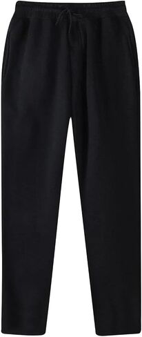 Mens Sweatpants with Pockets Drawstring Elastic Waist Straight Leg Sweat Pants Baggy Casual Athletic Workout Joggers in Saudi Arabia