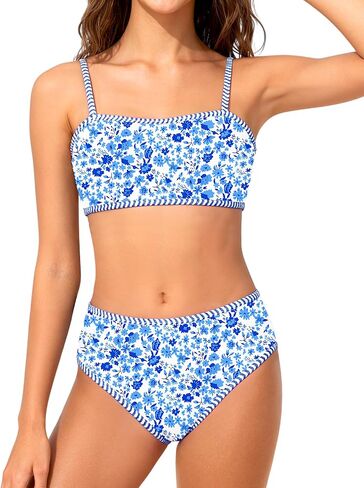 MIGU Girls Swimsuit Bathing Suits for Girls Bikini Set Pink Floral Girl Swimwear for Beach Pool Vacation Swim Suit 9-16Y in Saudi Arabia
