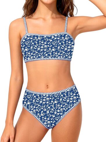 MIGU Girls Swimsuit Bathing Suits for Girls Bikini Set Pink Floral Girl Swimwear for Beach Pool Vacation Swim Suit 9-16Y in Saudi Arabia