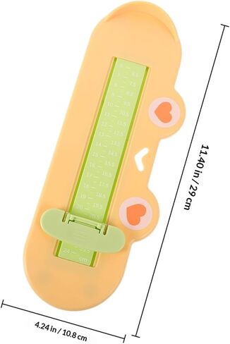 Healeved Shoe Size Measuring Device with Foot Measurement Tool and Accurate Foot Gauge in Yellow Animal Design for Shoe Size Chart in Kuwait