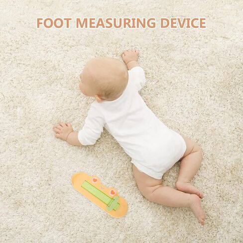 Healeved Shoe Size Measuring Device with Foot Measurement Tool and Accurate Foot Gauge in Yellow Animal Design for Shoe Size Chart in Kuwait