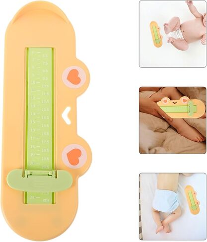 Healeved Shoe Size Measuring Device with Foot Measurement Tool and Accurate Foot Gauge in Yellow Animal Design for Shoe Size Chart in Kuwait