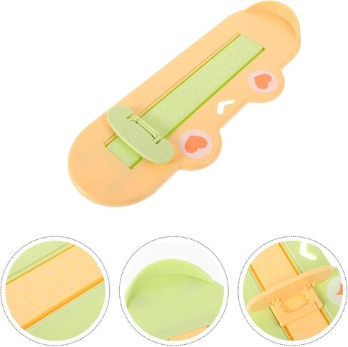 Healeved Shoe Size Measuring Device with Foot Measurement Tool and Accurate Foot Gauge in Yellow Animal Design for Shoe Size Chart in Kuwait
