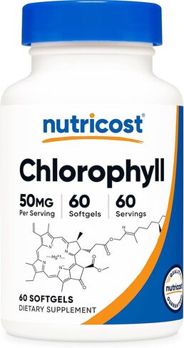 Nutricost Chlorophyll (50mg) 60 Softgels - Gluten-Free in Saudi Arabia