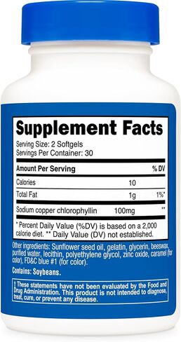 Nutricost Chlorophyll (100mg) 60 Softgels - 30 Servings in Saudi Arabia