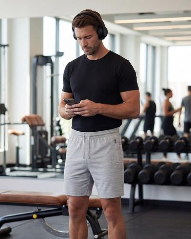 PURE CHAMP Athletic Shorts for Men 3 Pack Casual Shorts 8" Basketball Gym Shorts with Zipper Pockets Size Small- 3XL in Saudi Arabia