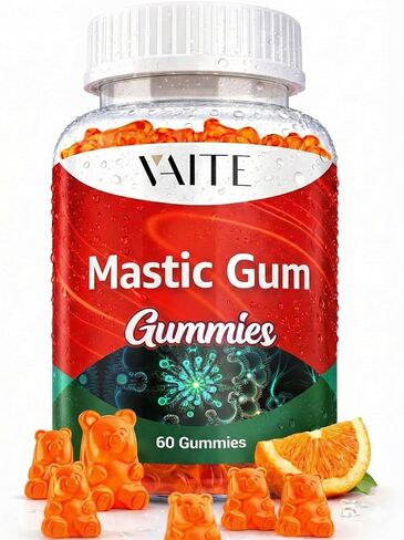 Mastic Gum Gummies 1000mg - Digestive Support Supplement, Pistacia Lentiscus Resin, Vegan, Gluten-Free, Non-GMO, Gut Health & Stomach Comfort, 60 Gummies, Stomach Relief & Digestive Aid in Saudi Arabia