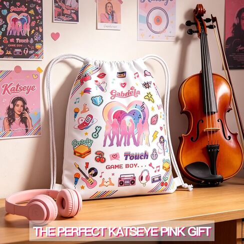 AICase for Katseye Merch Gifts Stuff مستوحاة من حقيبة الرباط حقيبة الظهر الرياضية وصالة الألعاب الرياضية Sackpack ملصق حمل حقيبة قميص ألبوم الصور الفوتوغرافية حقيبة سلسلة مقاومة للماء للنساء والرجال زينة عيد الميلاد in Kuwait