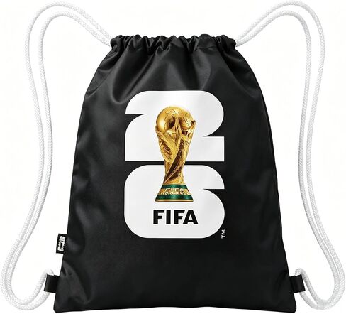 FIFA World Cup 2026 Drawstring Bag, Sports Gym Sackpack, Storage Backpack Portable & Large Capacity, can Crossbody, Handheld, Backpack for Adults Men Women Outdoor Travel Competition (White Logo) in Saudi Arabia