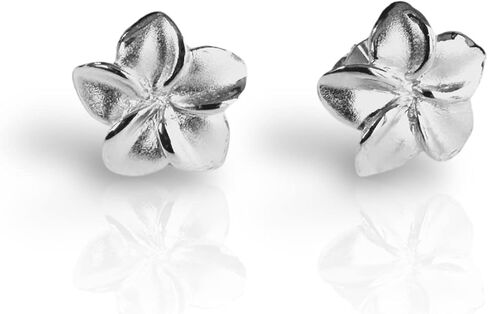 Sterling Silver, Plumeria stud earrings, Plumeria earrings, Plumeria studs, Hawaiian earrings, Rose Gold Plumeria, Flower earring in Saudi Arabia