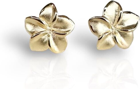 Sterling Silver, Plumeria stud earrings, Plumeria earrings, Plumeria studs, Hawaiian earrings, Rose Gold Plumeria, Flower earring in Saudi Arabia