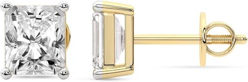 أقراط مرصعة بالماس من Friendly Diamonds Lab بوزن إجمالي 1-12 قيراط - سوليتير مستدير معتمد من IGI، FG-VS، 4 شقوق، ذهب 10/14 قيراط أو بلاتين in Kuwait