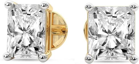 أقراط مرصعة بالماس من Friendly Diamonds Lab بوزن إجمالي 1-12 قيراط - سوليتير مستدير معتمد من IGI، FG-VS، 4 شقوق، ذهب 10/14 قيراط أو بلاتين in Kuwait