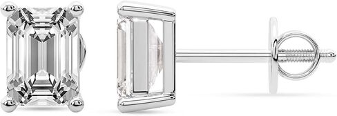 أقراط مرصعة بالماس من Friendly Diamonds Lab بوزن إجمالي 1-12 قيراط - سوليتير مستدير معتمد من IGI، FG-VS، 4 شقوق، ذهب 10/14 قيراط أو بلاتين in Kuwait