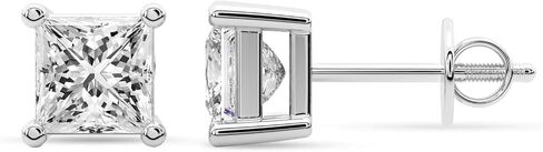 أقراط مرصعة بالماس من Friendly Diamonds Lab بوزن إجمالي 1-12 قيراط - سوليتير مستدير معتمد من IGI، FG-VS، 4 شقوق، ذهب 10/14 قيراط أو بلاتين in Kuwait