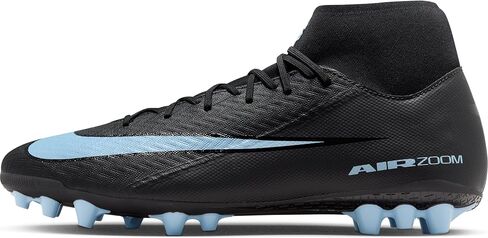 Nike Mercurial Superfly 10 Academy Artificial-Grass High-Top Soccer Cleats (Black/Ice Blue) Size in Kuwait
