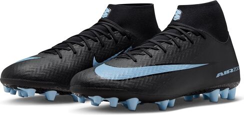 Nike Mercurial Superfly 10 Academy Artificial-Grass High-Top Soccer Cleats (Black/Ice Blue) Size in Kuwait