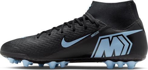 Nike Mercurial Superfly 10 Academy Artificial-Grass High-Top Soccer Cleats (Black/Ice Blue) Size in Kuwait
