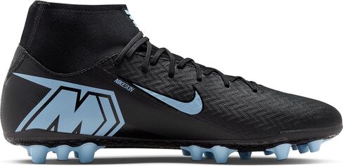 Nike Mercurial Superfly 10 Academy Artificial-Grass High-Top Soccer Cleats (Black/Ice Blue) Size in Kuwait